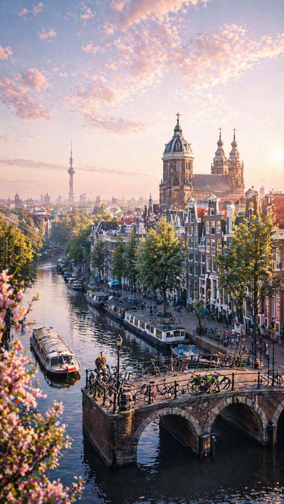 Amsterdam with butterfly