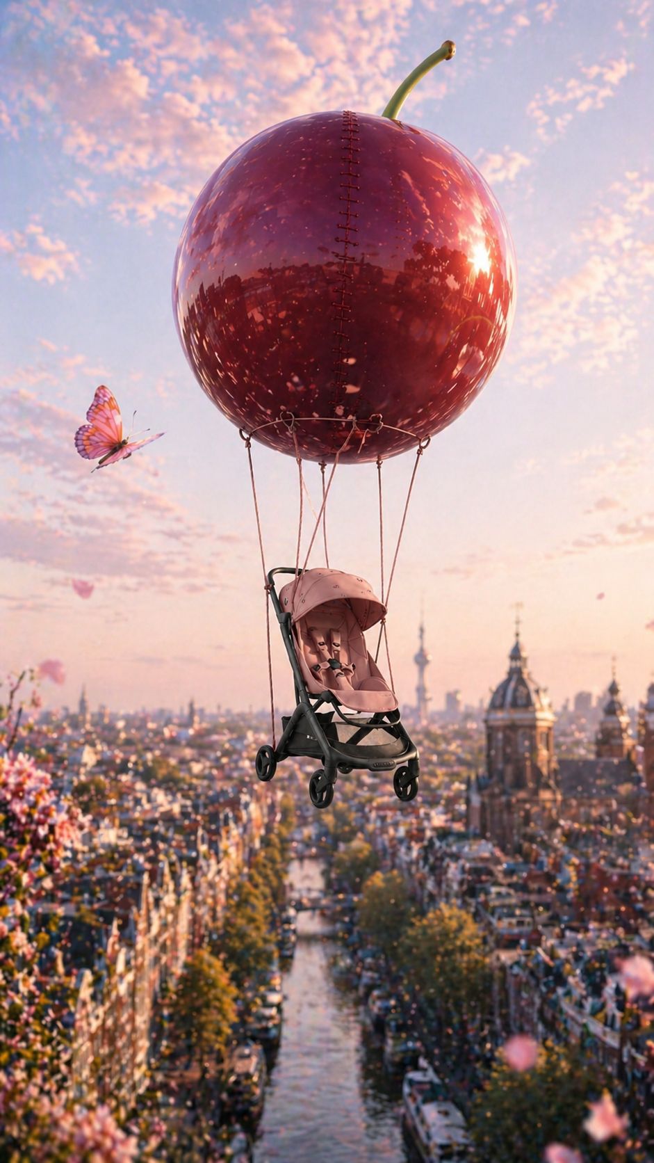 Cherry balloon close